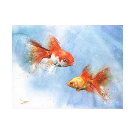 Trademark Fine Art Eric Sweet 'Goldfish White' Canvas Art, 18x24 IC02496-C1824GG